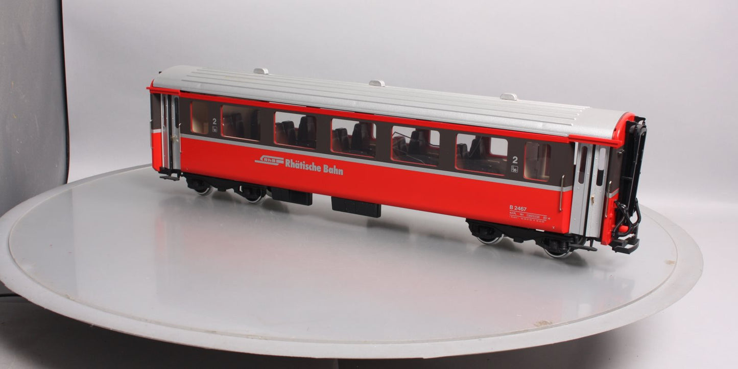 LGB 33670 G Scale RhB Passenger Car - Metal Wheels LN/Box
