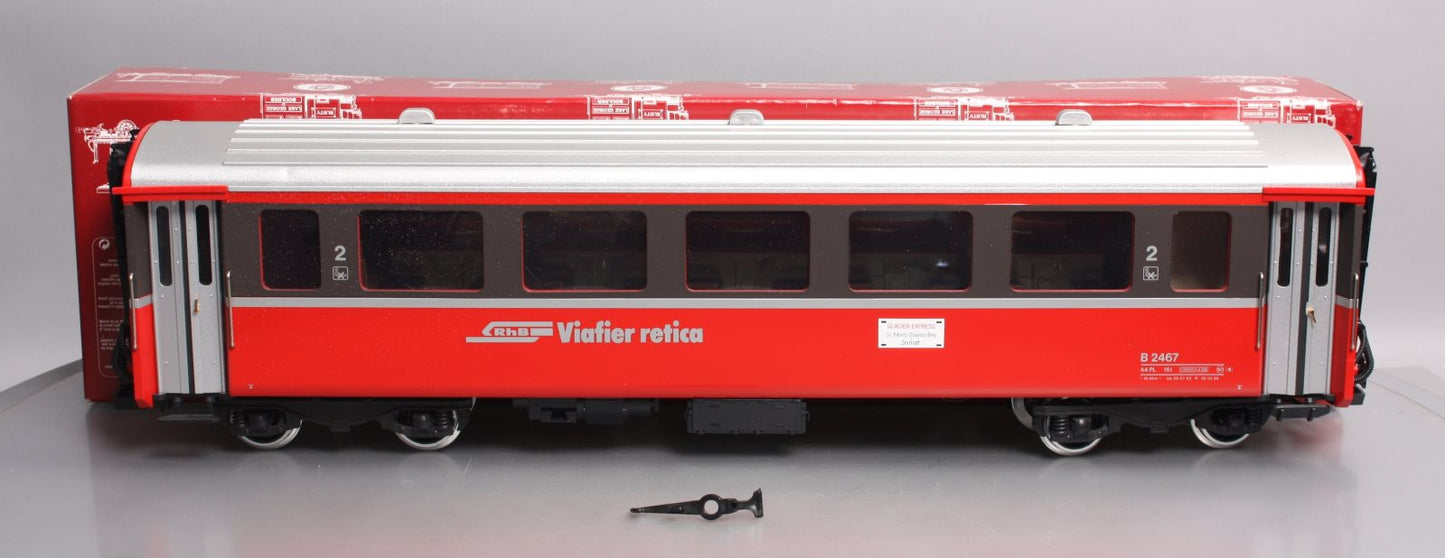 LGB 33670 G Scale RhB Passenger Car - Metal Wheels LN/Box