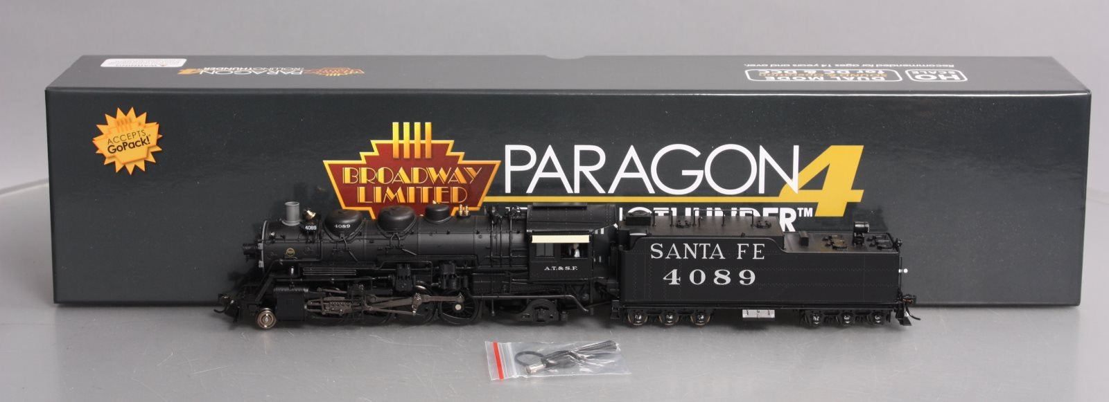 Broadway Limited 4767 HO ATSF 2-8-2 Mikado Steam Locomotive #4089 with Sound