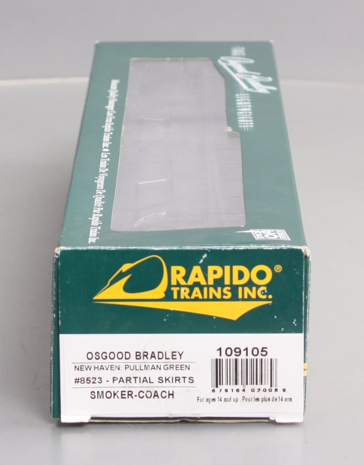 Rapido Trains 109105 HO New Haven 10-Window Smoker Coach #8523