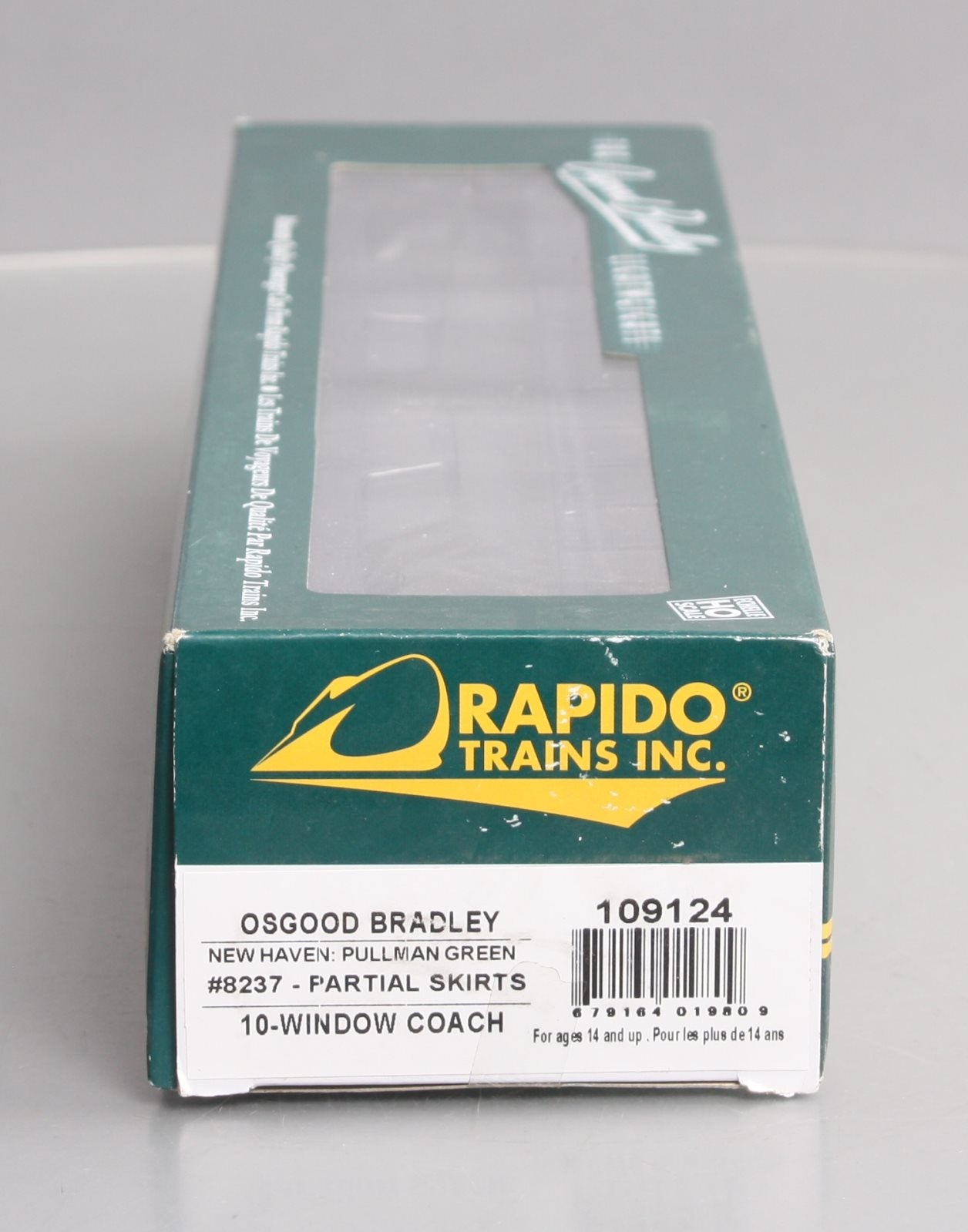 Rapido Trains 109124 HO New Haven 10-Window Coach #8237 (Pullman Green)