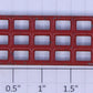 Lionel 114-39 Small Red 3 X 6 End Window Frame