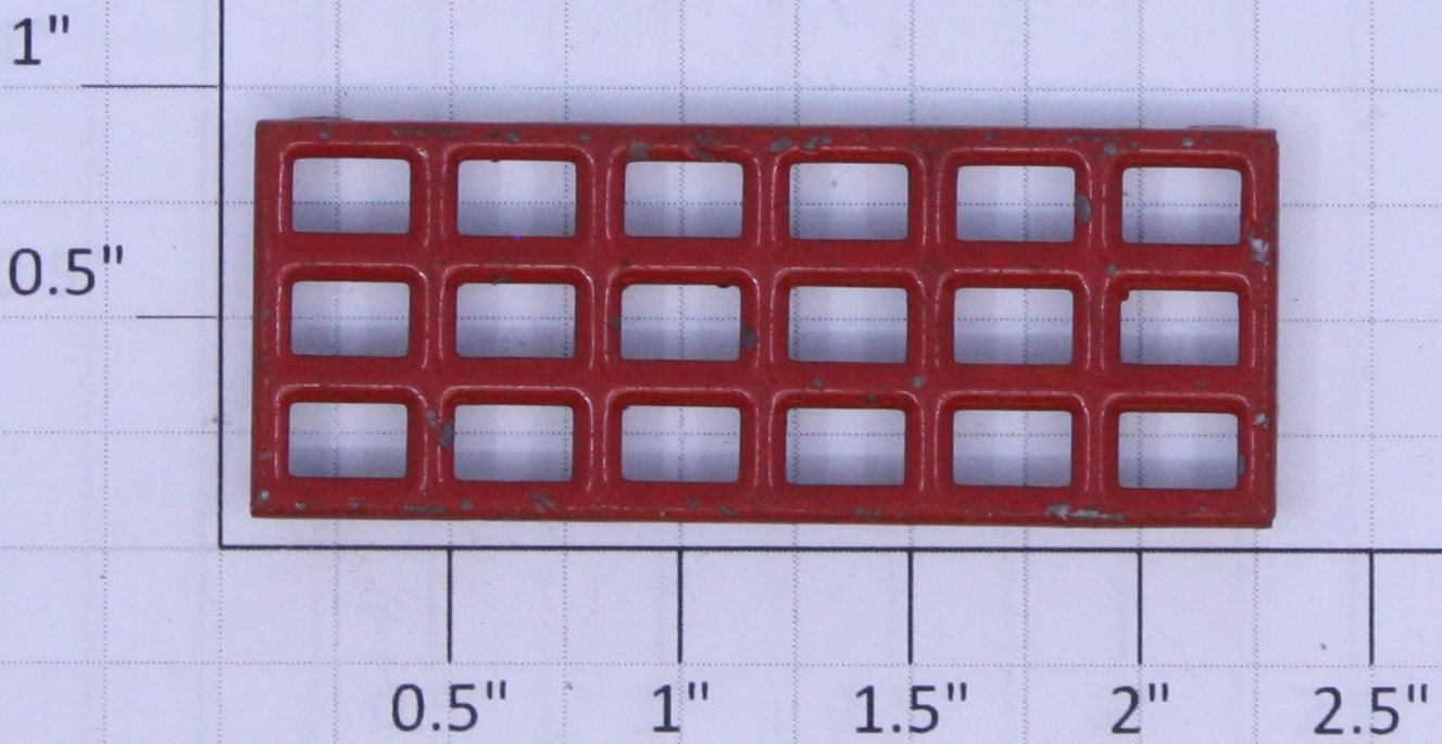 Lionel 114-39 Small Red 3 X 6 End Window Frame
