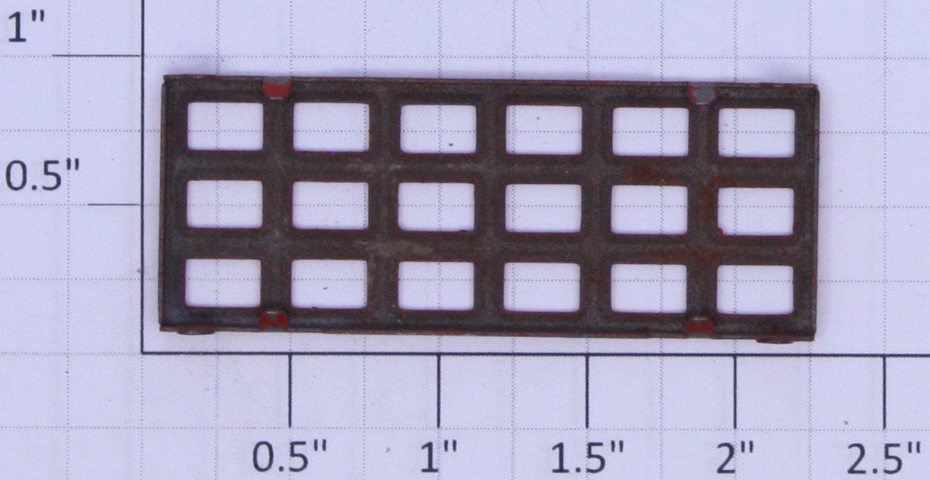 Lionel 114-39 Small Red 3 X 6 End Window Frame