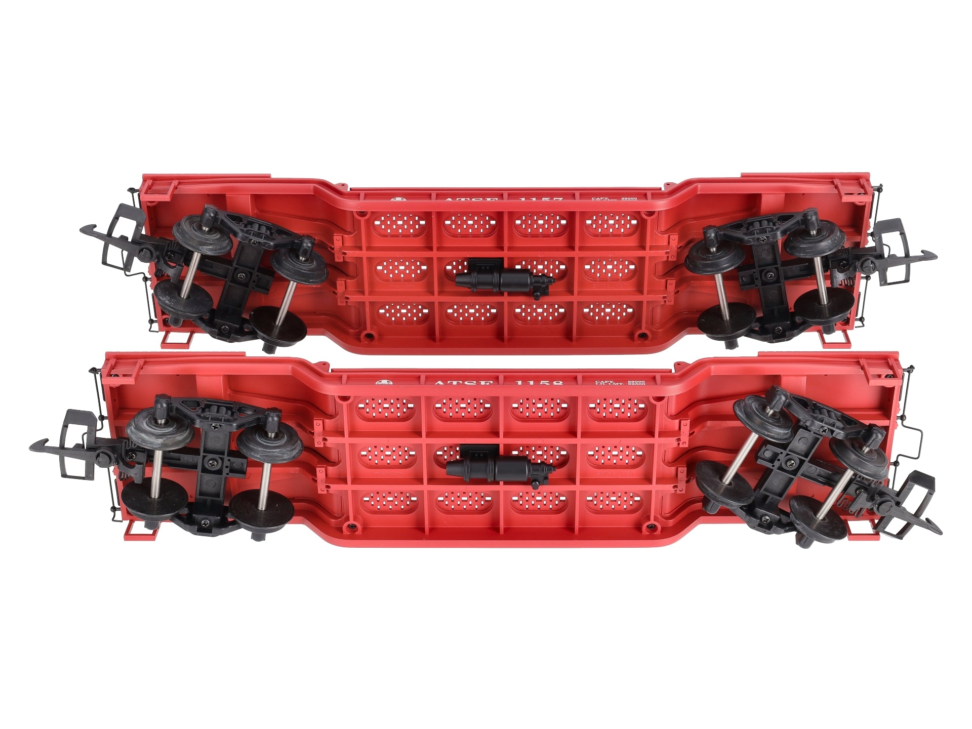 USA Trains R17334-1 G Gauge Santa Fe Depressed Center Flatcar 2 Car Pack