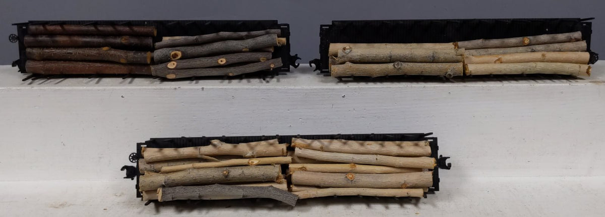 MTH 20-98103 O Gauge West Virginia Pulp & Paper Stake Flatcars (Set of 3) LN/Box