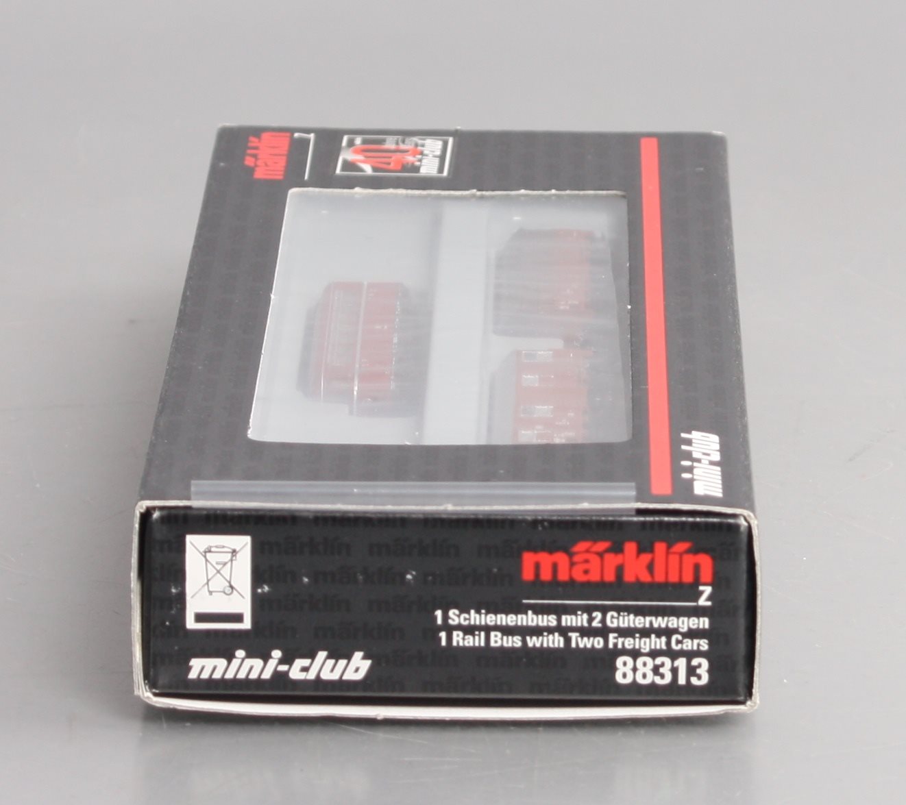 Marklin 88313 Z DB Diesel Class Rail Bus w/2 Boxcars