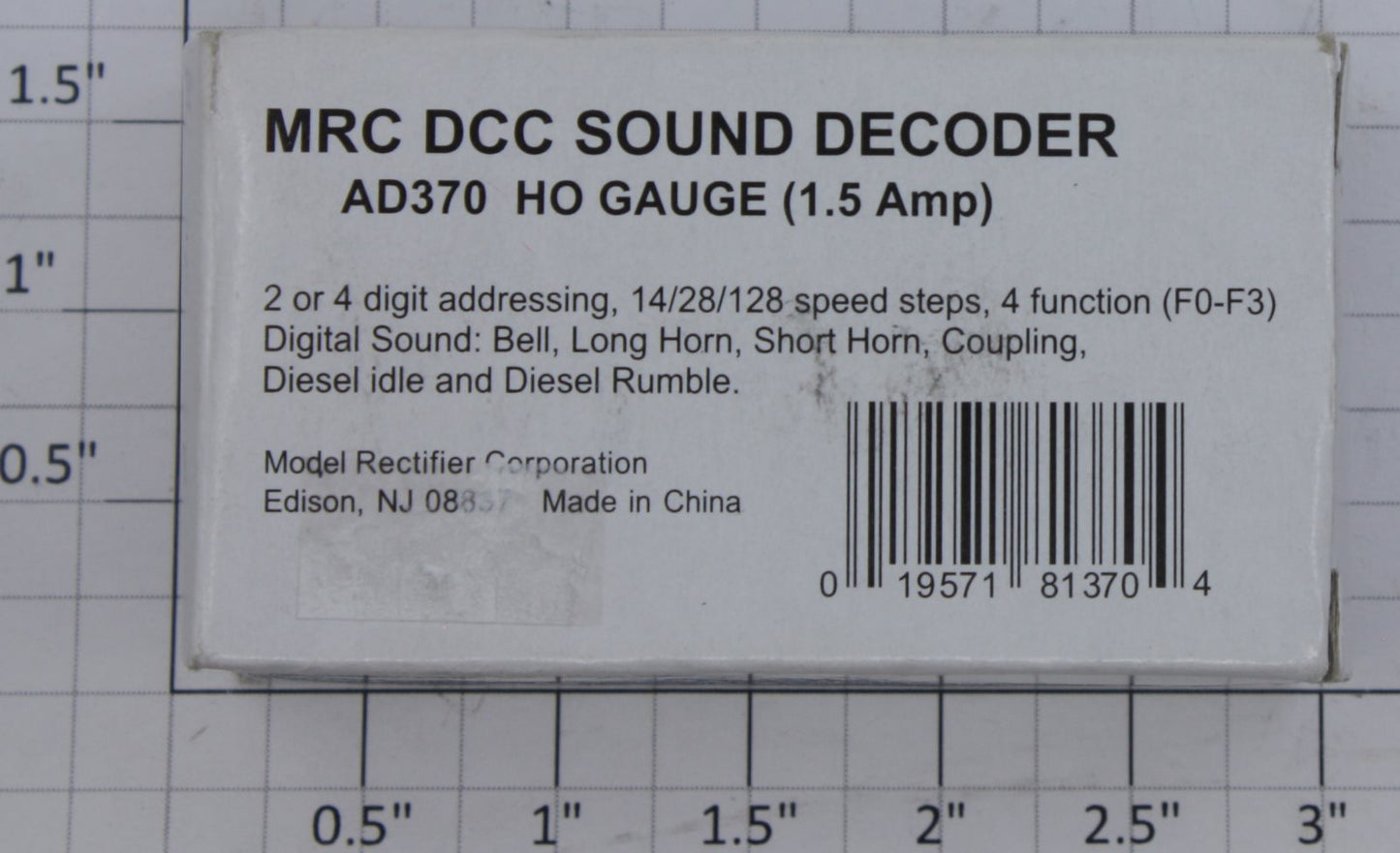 MRC AD370 HO Gauge DCC Sound Decoder in Seperate Sale Box