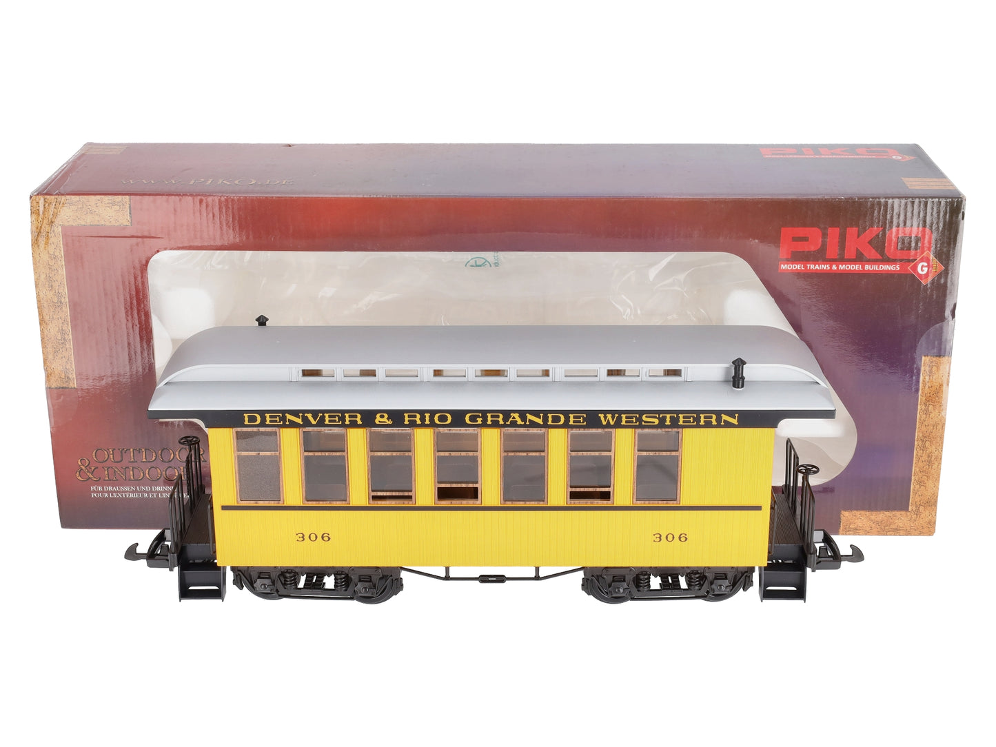 Piko 38600 G Denver & Rio Grande Western Wood Coach Yellow #331