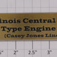 Lionel 18669-12 JCP Illinois Central 4-6-2 Brass Plated Plaque #2099