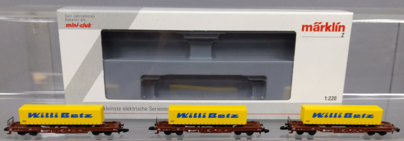 Marklin 82289 Z DB Schenker Rail Type Sdgkms 707 Deep Well Flat Set (Set of 3)