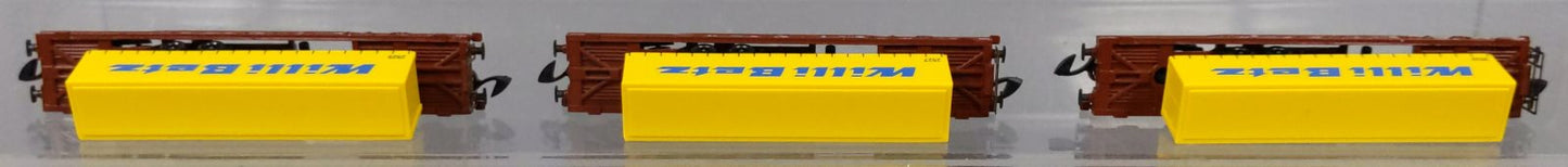 Marklin 82289 Z DB Schenker Rail Type Sdgkms 707 Deep Well Flat Set (Set of 3)