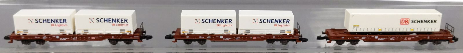 Marklin 82288 Z DB Schenker Rail Type Sdgkms 707 Flat Car Set (Set of 3)
