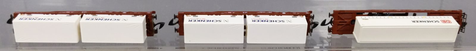 Marklin 82288 Z DB Schenker Rail Type Sdgkms 707 Flat Car Set (Set of 3)