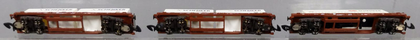 Marklin 82288 Z DB Schenker Rail Type Sdgkms 707 Flat Car Set (Set of 3)