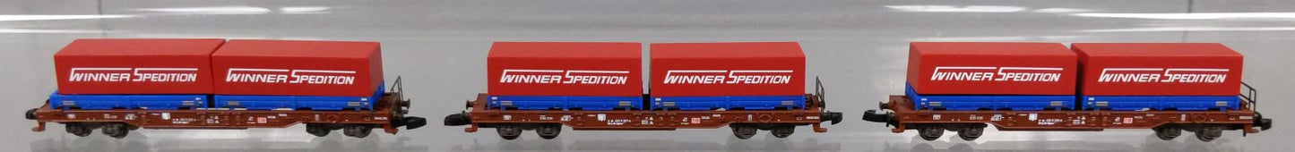 Marklin 82286 Z DB German Railroad AG Deep Well Flat Car Set (Set of 3)