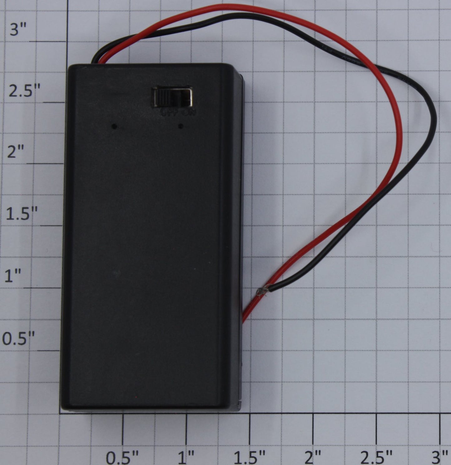 MED BH9V1S O Gauge 9 VDC Battery Box with Leads and On/Off Switch