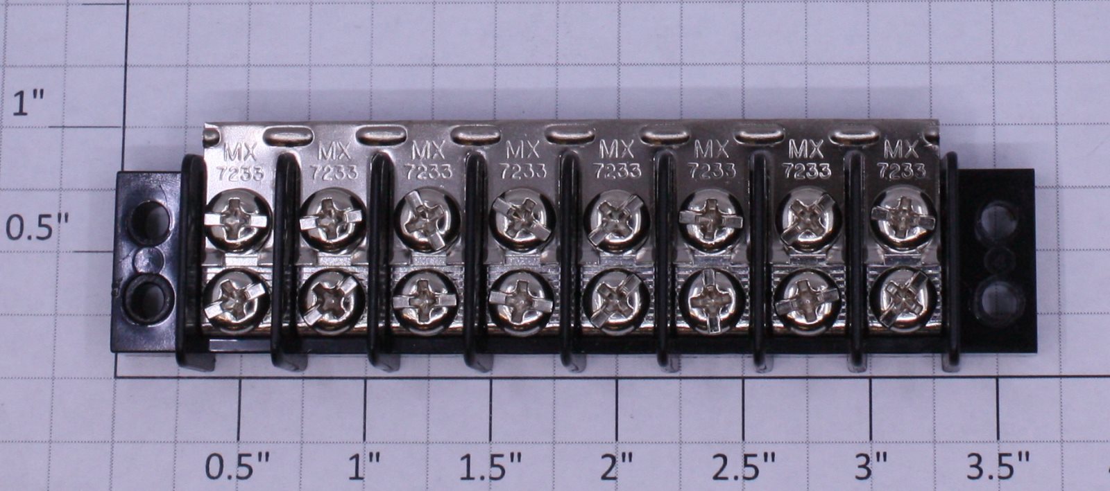 Acme 20-8  8-Position Dual Row Screw Terminal Block with Jumpers