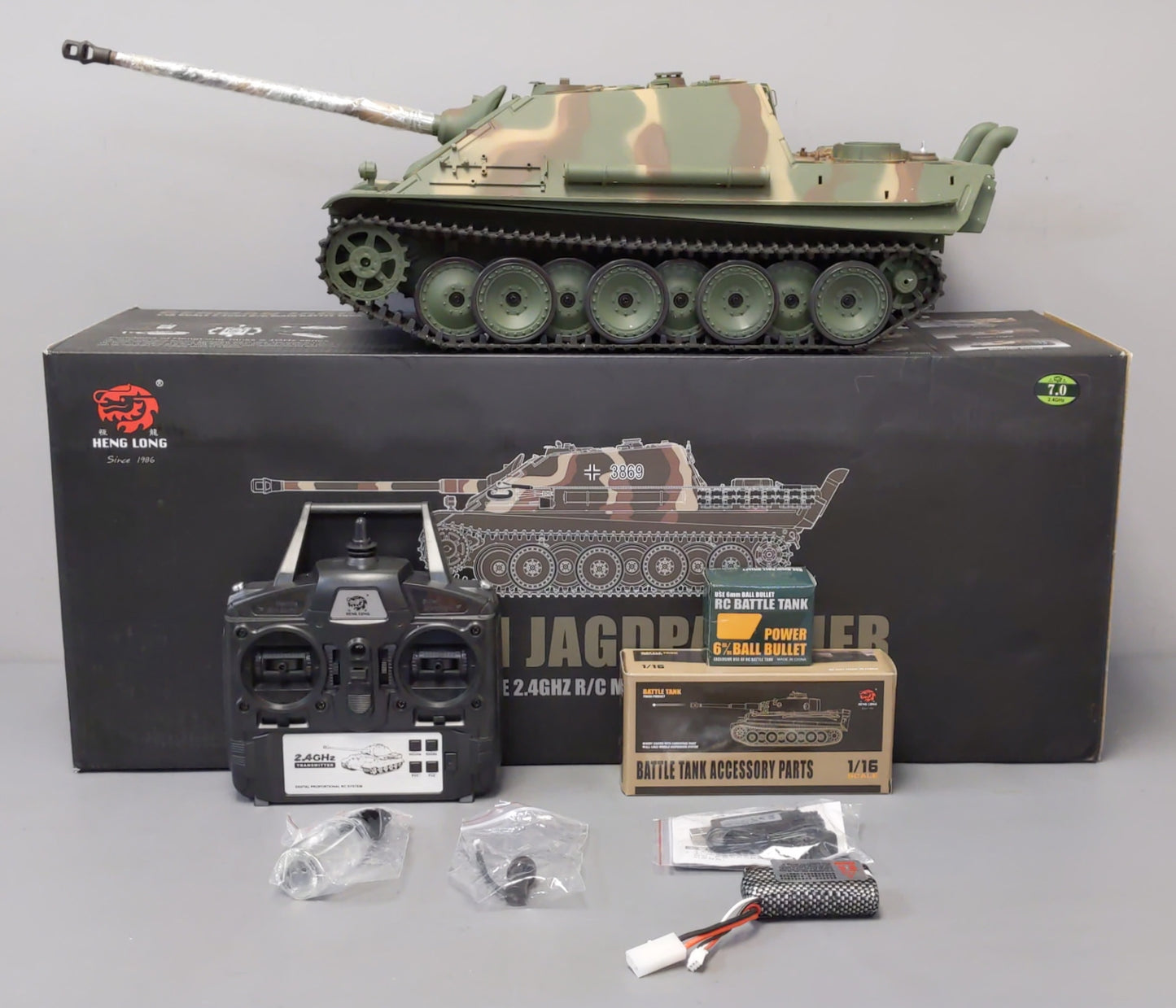 Heng Long 3869-1 1:16 Scale German Jagdpanzer Airsoft RC Battle Tank