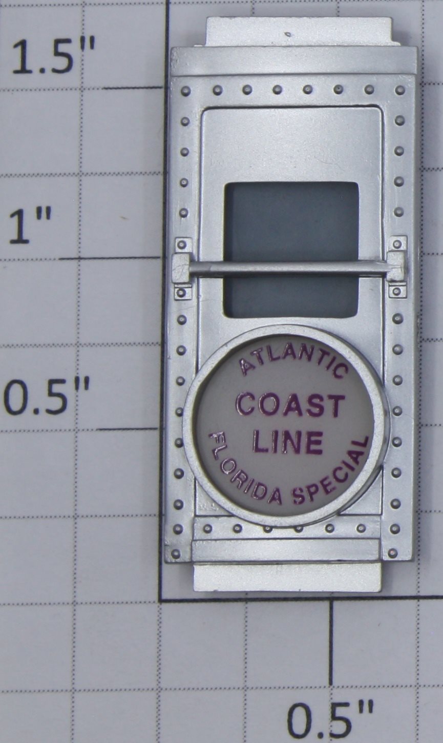 Lionel 19158-12 Atlantic Coast Line Aluminum Rear Observation Car Door