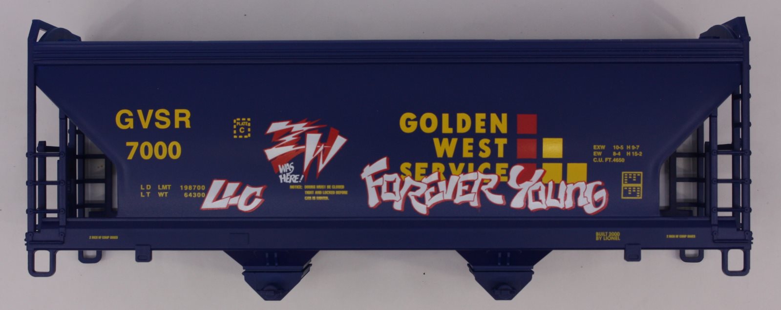 Lionel 17014-7 2-Bay Graffiti Covered Hopper Body Shell #7000