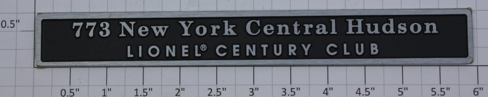 Lionel 18058-10 NYC Hudson Century Club Adhesive Nameplate Plaque #773