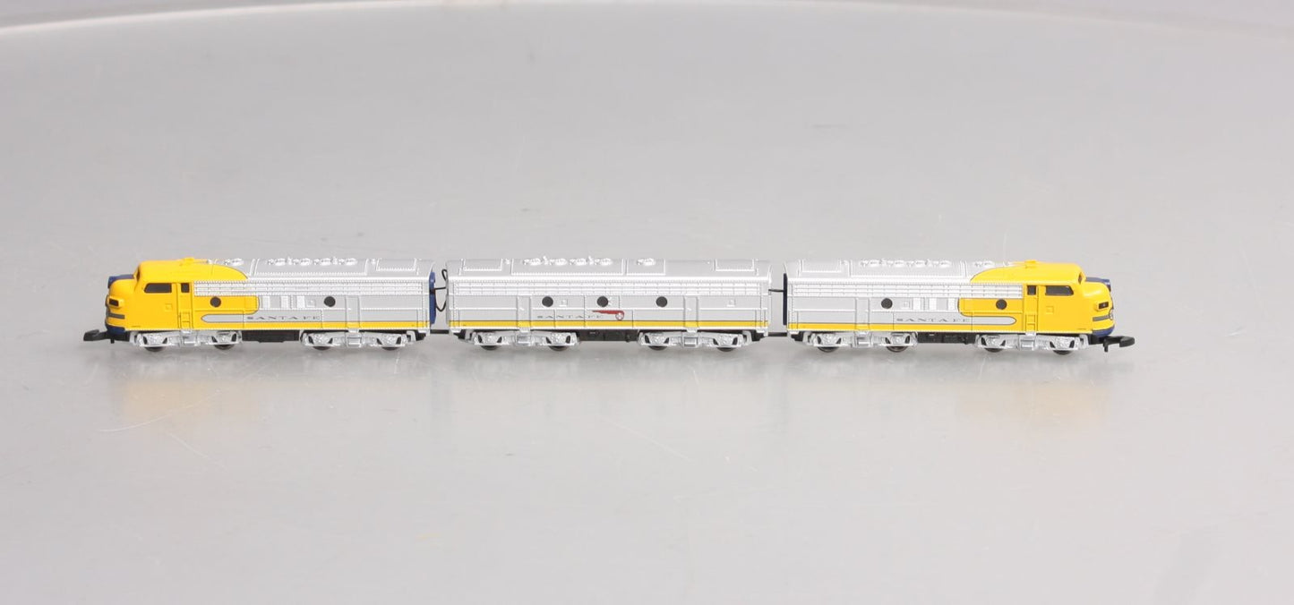 Marklin 88190 Z Santa Fe A-B-A Diesel Locomotive Set LN/Box