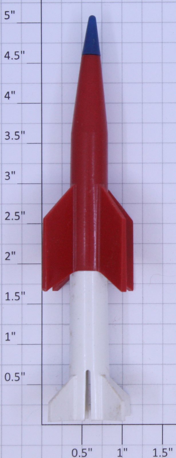 Lionel 6650-80 Red over White Minuteman Rocket Missile with Blue Tip