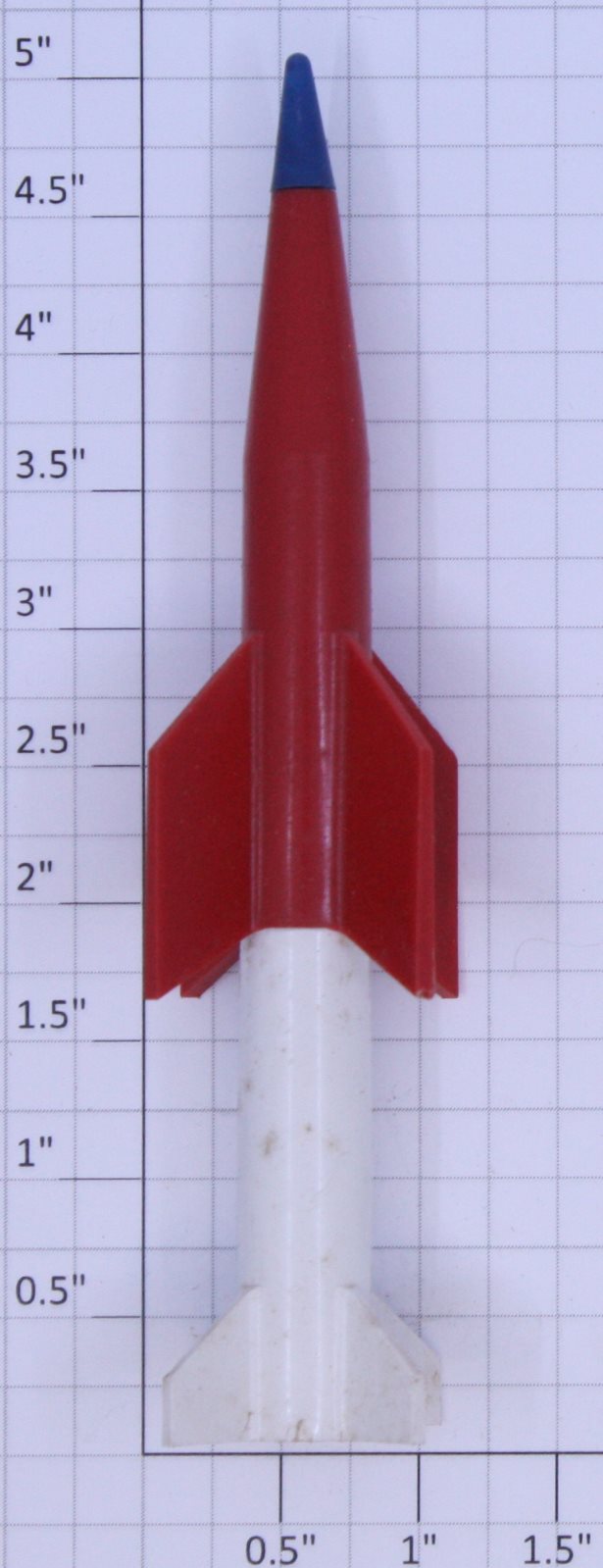 Lionel 6650-80 Red over White Minuteman Rocket Missile with Blue Tip