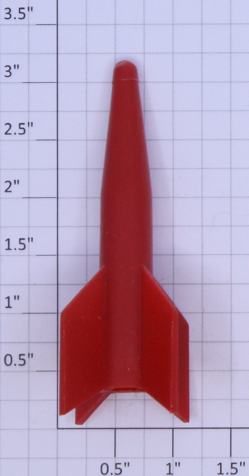 Lionel 6650-80 Red Minuteman Rocket Missile Top with Solid Nose