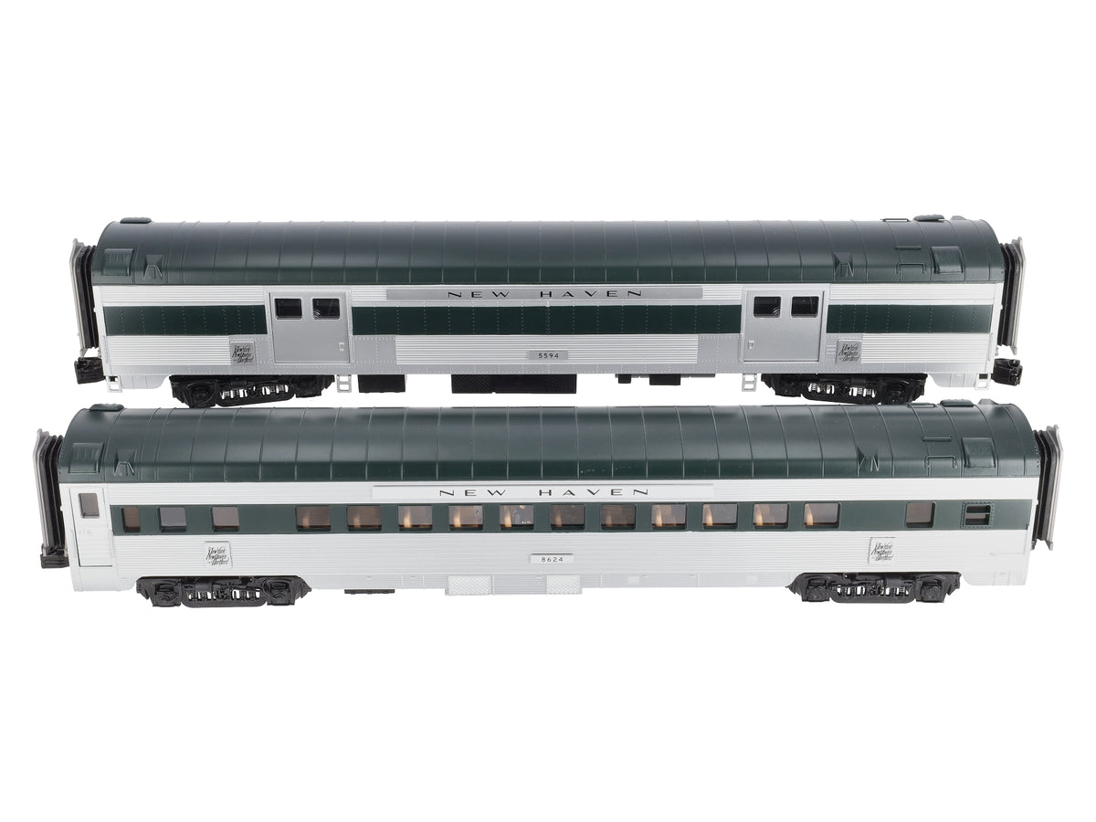 MTH 20-64200 O Gauge New Haven 70' Baggage and Coach Car 2 Pack NIB