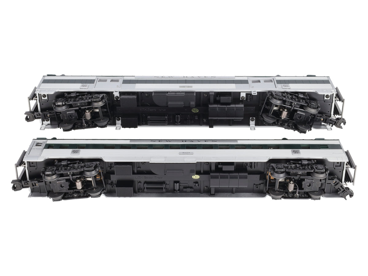 MTH 20-64200 O Gauge New Haven 70' Baggage and Coach Car 2 Pack NIB
