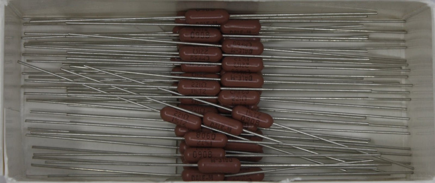 Vishay/Dale CMF60221R00FHEK Metal Film Resistor/1 Watt 221 Ohms 1% (Box of 53)