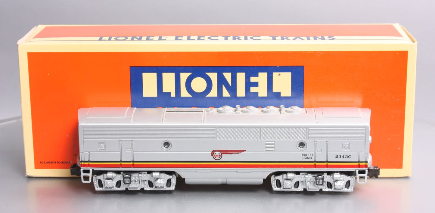 Lionel 6-18129 O Gauge Santa Fe F3 Non-Pwd B-Unit Diesel Locomotive #2343C LN/Box