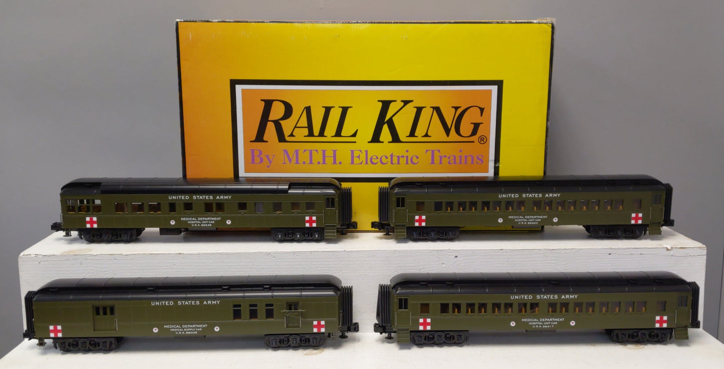 MTH 30-69255 O U.S. Army 60' Madison Passenger Car Set (Set of 4)
