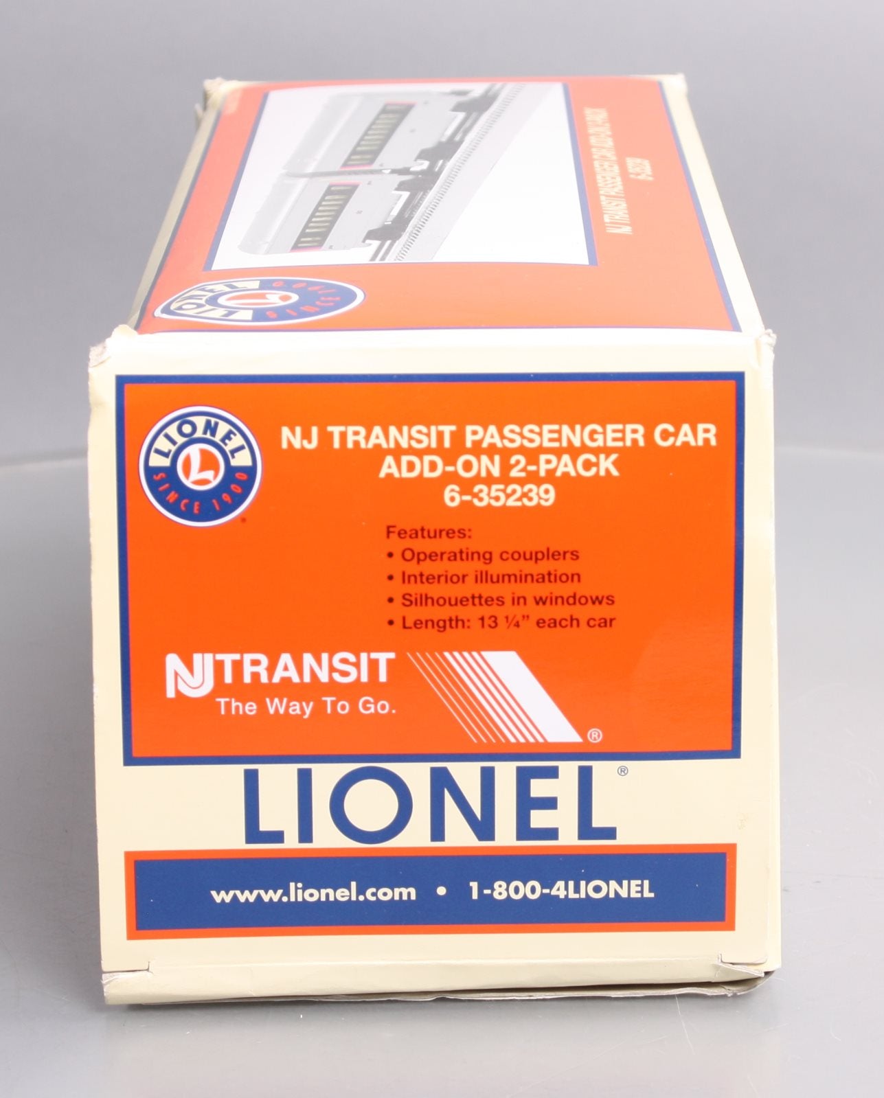 Lionel 6-35239 O NJ Transit Passenger Car Add-On (Pack of 2)