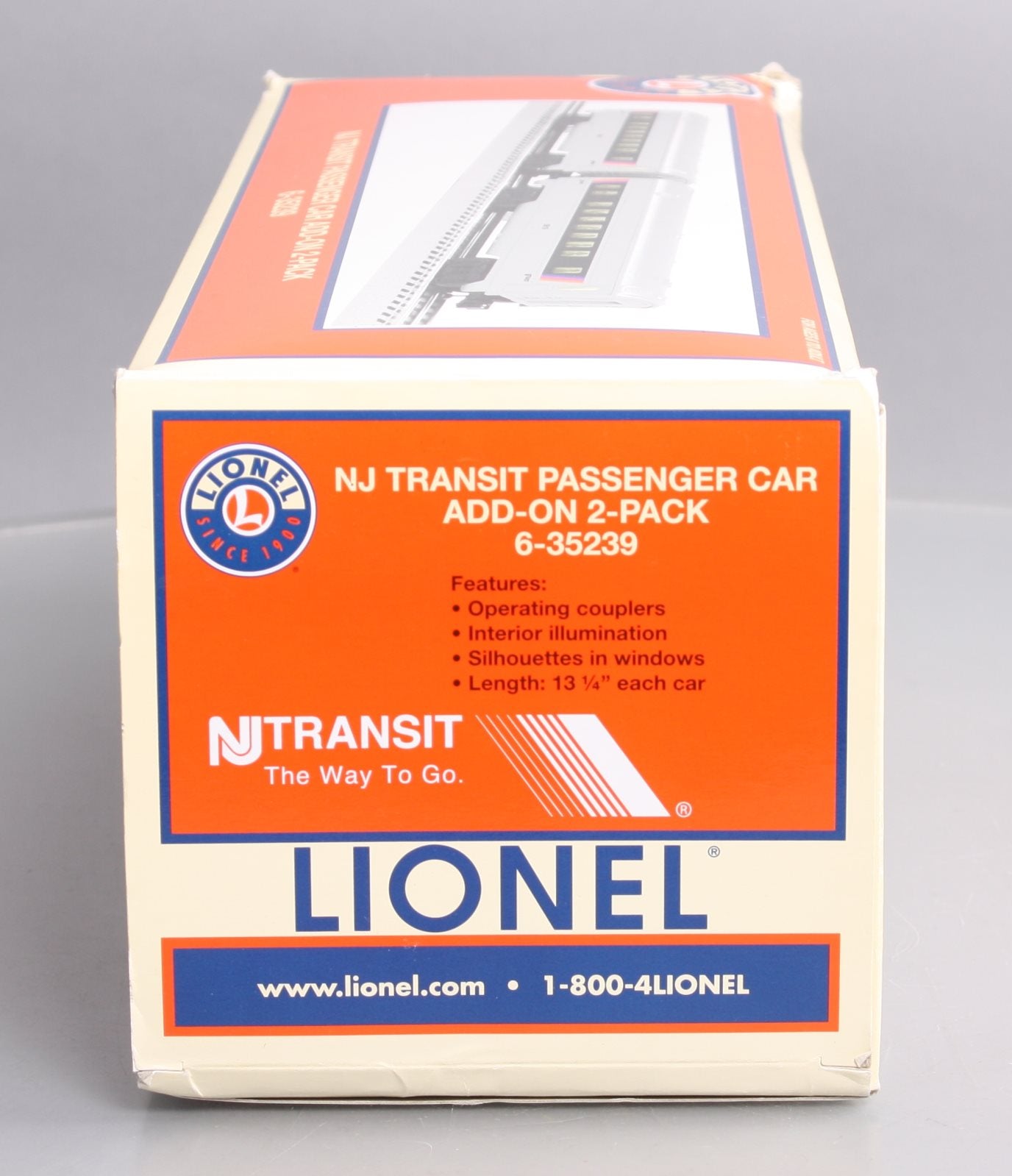 Lionel 6-35239 O NJ Transit Passenger Car Add-On (Pack of 2)