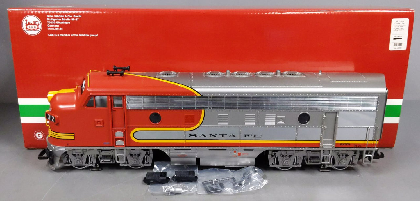 LGB 20581 G Santa Fe F7A Unit Diesel Locomotive with Lights & Sound LN/Box