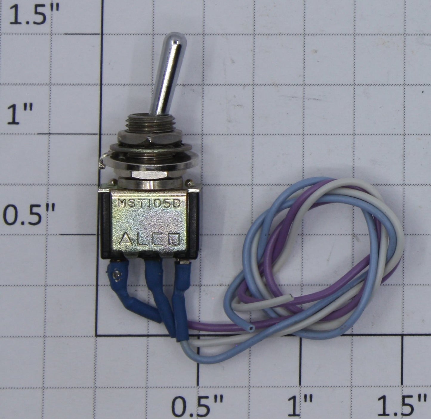 Acme MST105D SPDT Mini ON/ON Toggle Switch 5A @ 115VAC with Wire