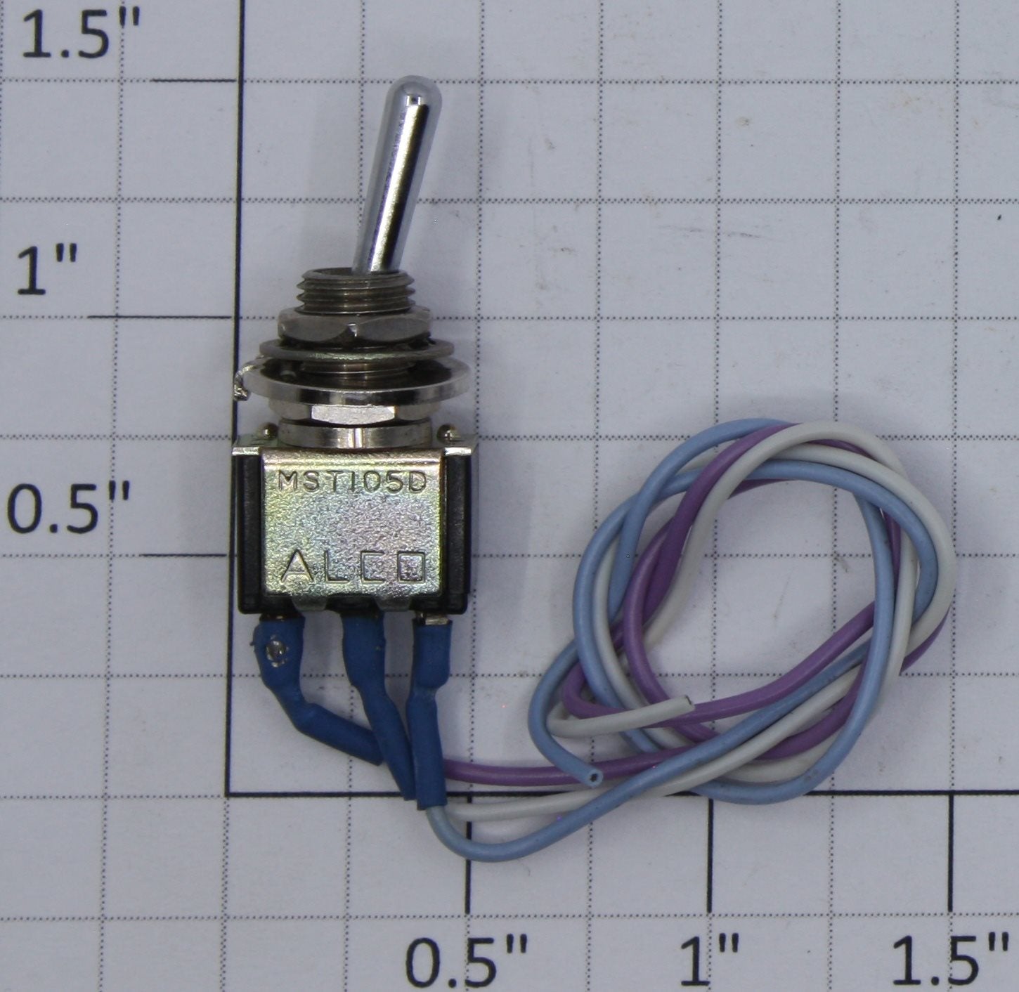 Acme MST105D SPDT Mini ON/ON Toggle Switch 5A @ 115VAC with Wire
