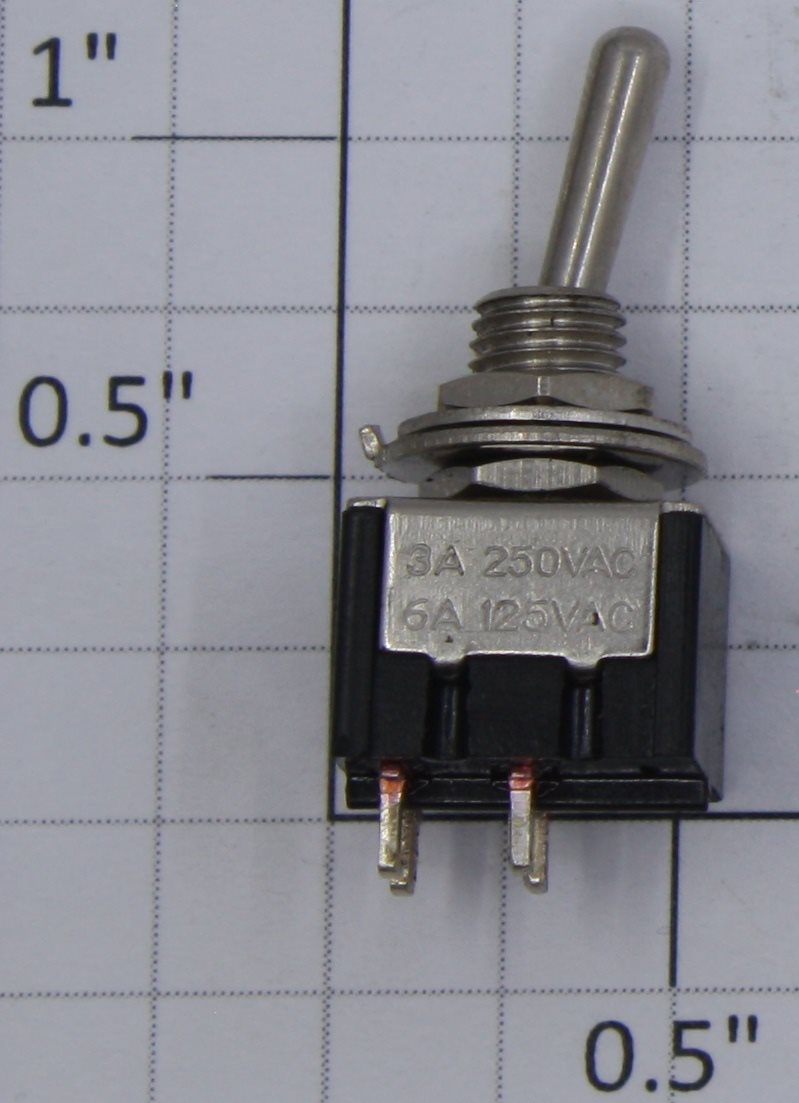 All Electronics MTS-2 DPST Mini On/On Toggle Switch 5A @ 125VAC