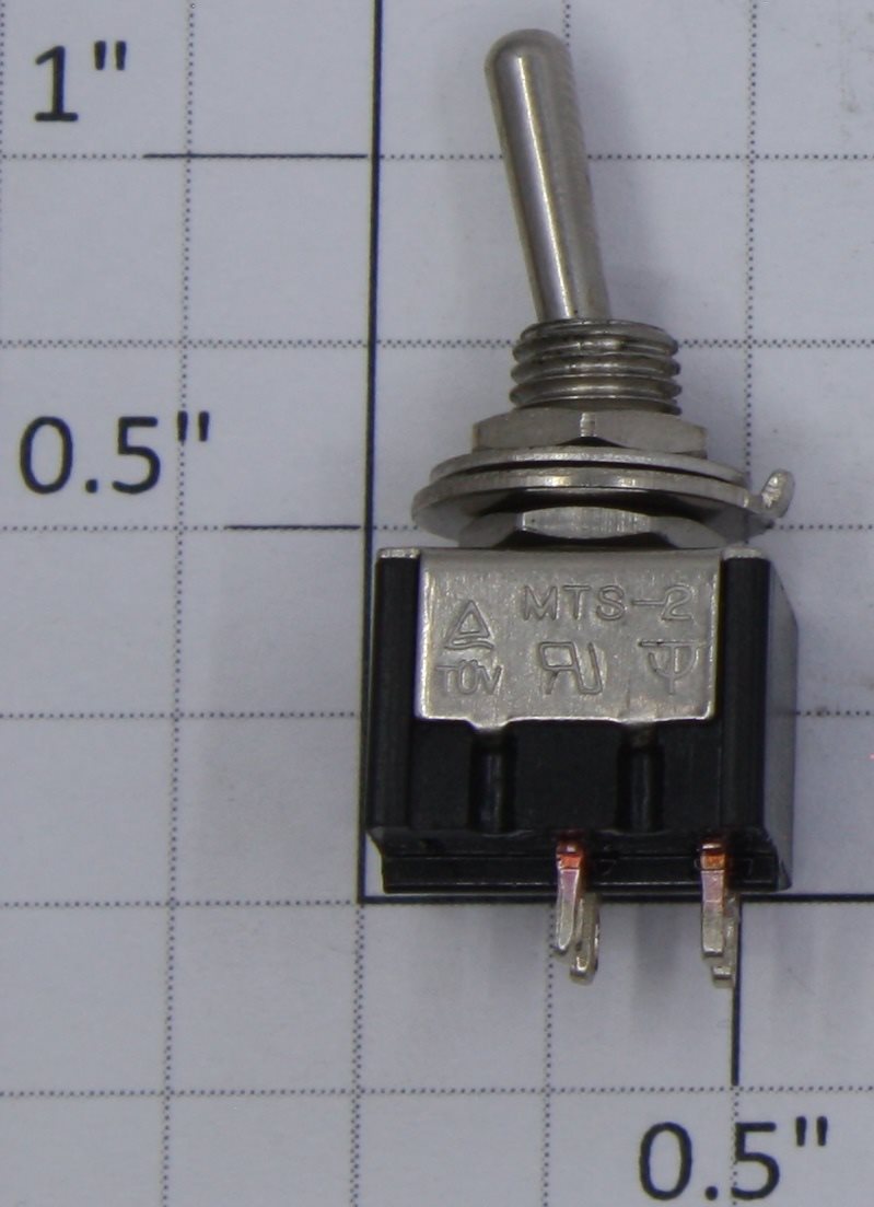 All Electronics MTS-2 DPST Mini On/On Toggle Switch 5A @ 125VAC