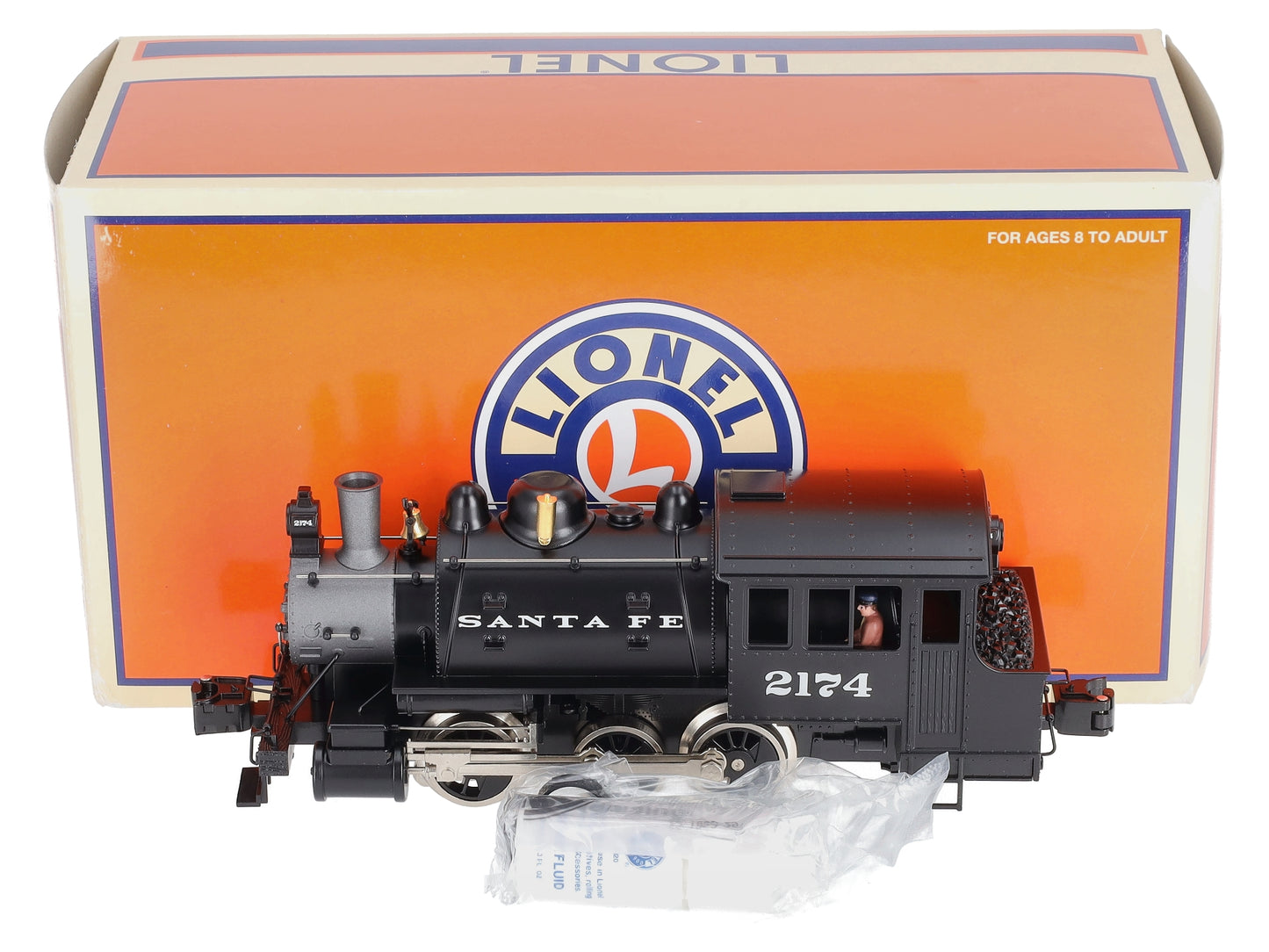 Lionel 6-28624 O Gauge Santa Fe 0-6-0 Dockside Steam Locomotive #2174 NIB