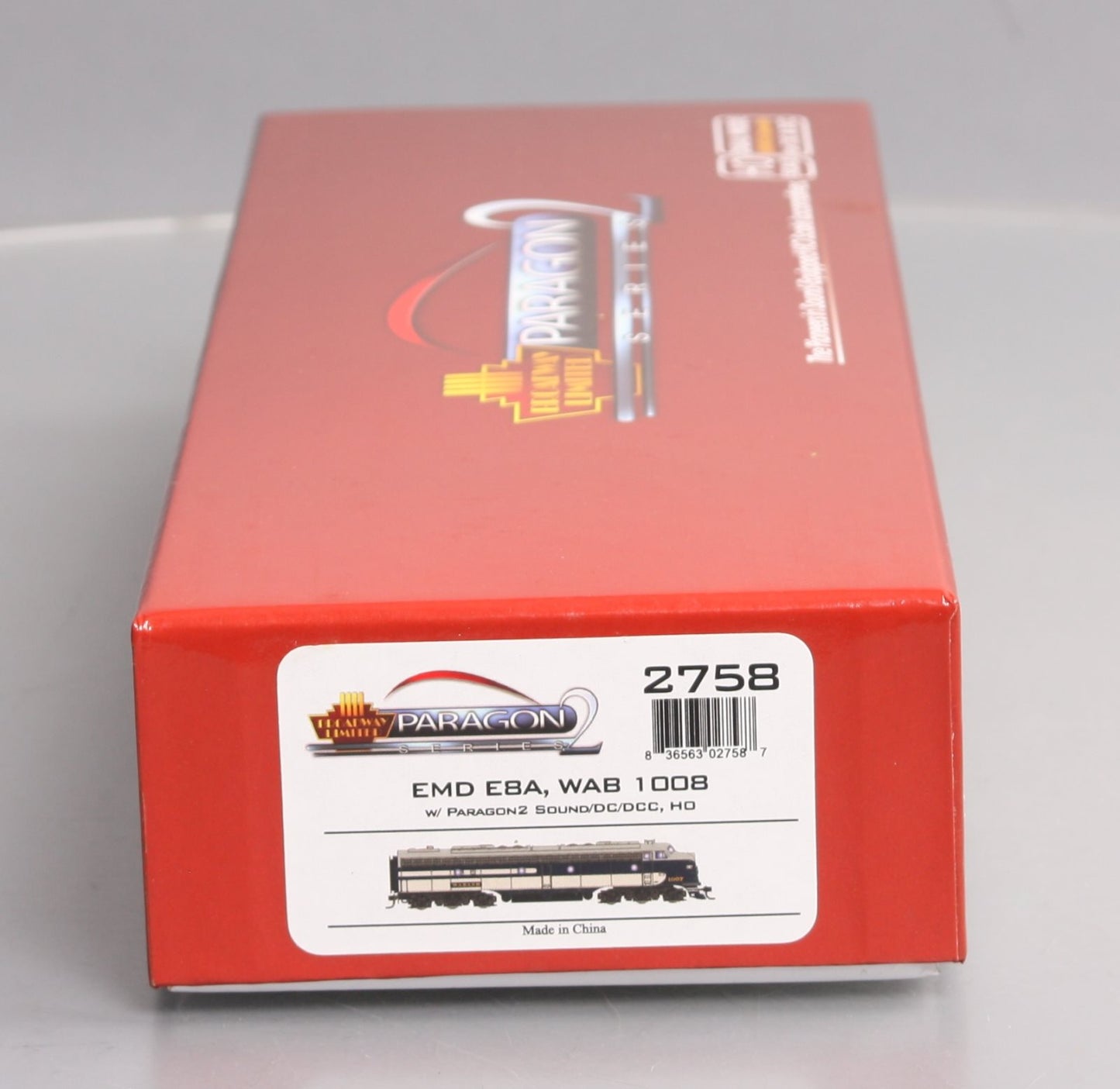 Broadway Limited 2758 HO Wabash EMD E8A with Sound& DCC Paragon2™ #1008