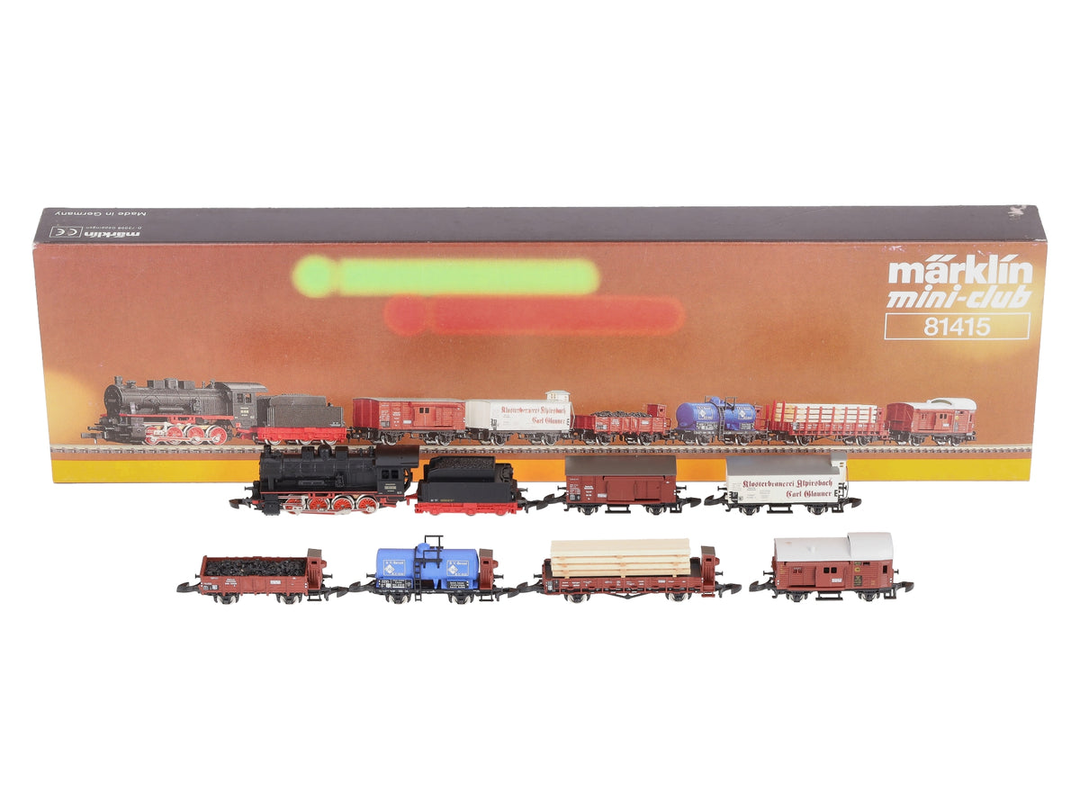 Marklin 81415 Mini-Club Z Gauge Steam Freight Train Set LN/Box
