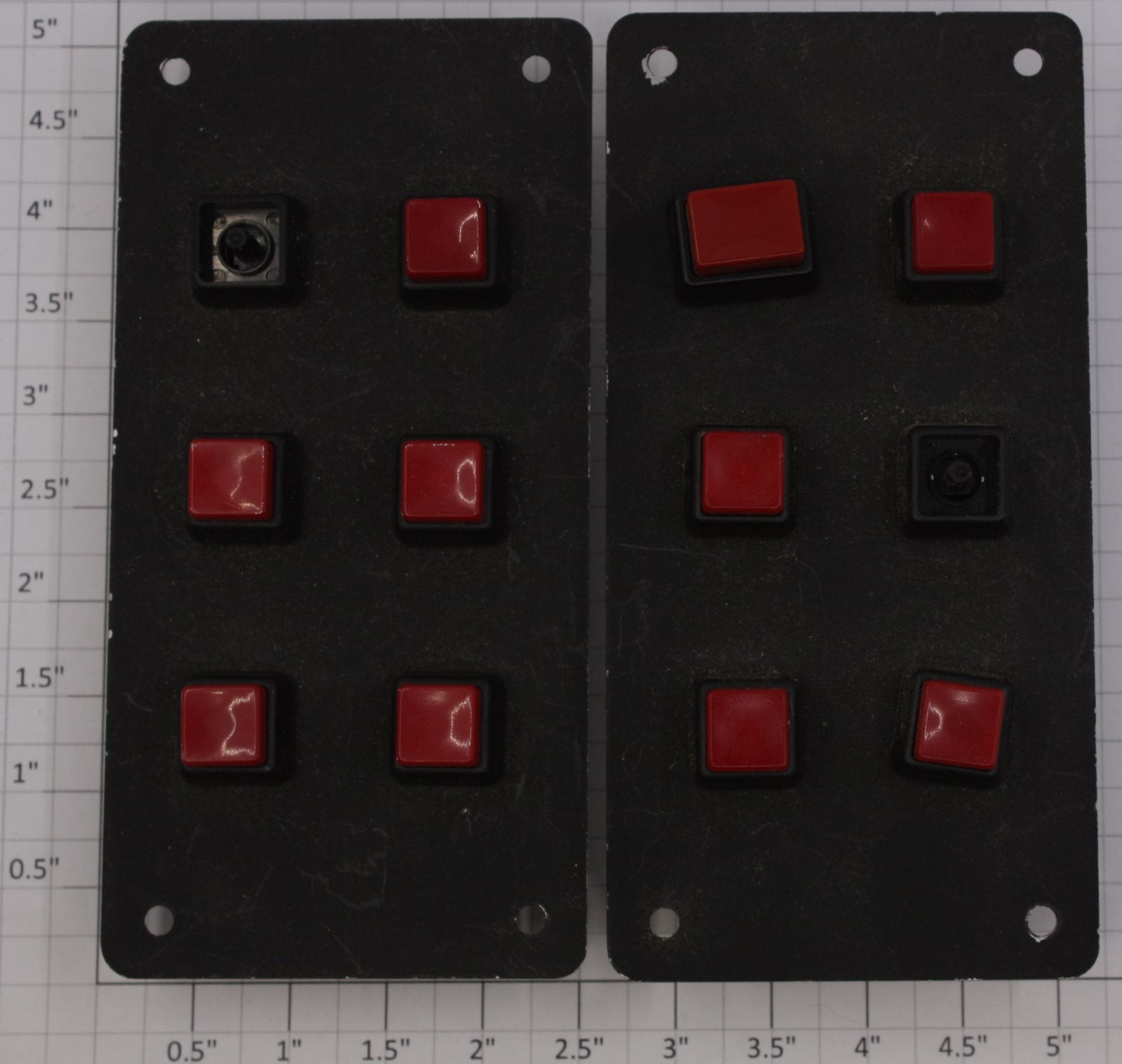 Acme 1008-01 Momentary Pushbutton 6 Switch Control Panels (Bag of 2)