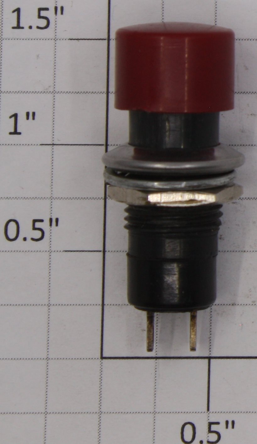 Acme 1001-09 SPST Red Push Button On/Off Switch 3A @ 250VAC
