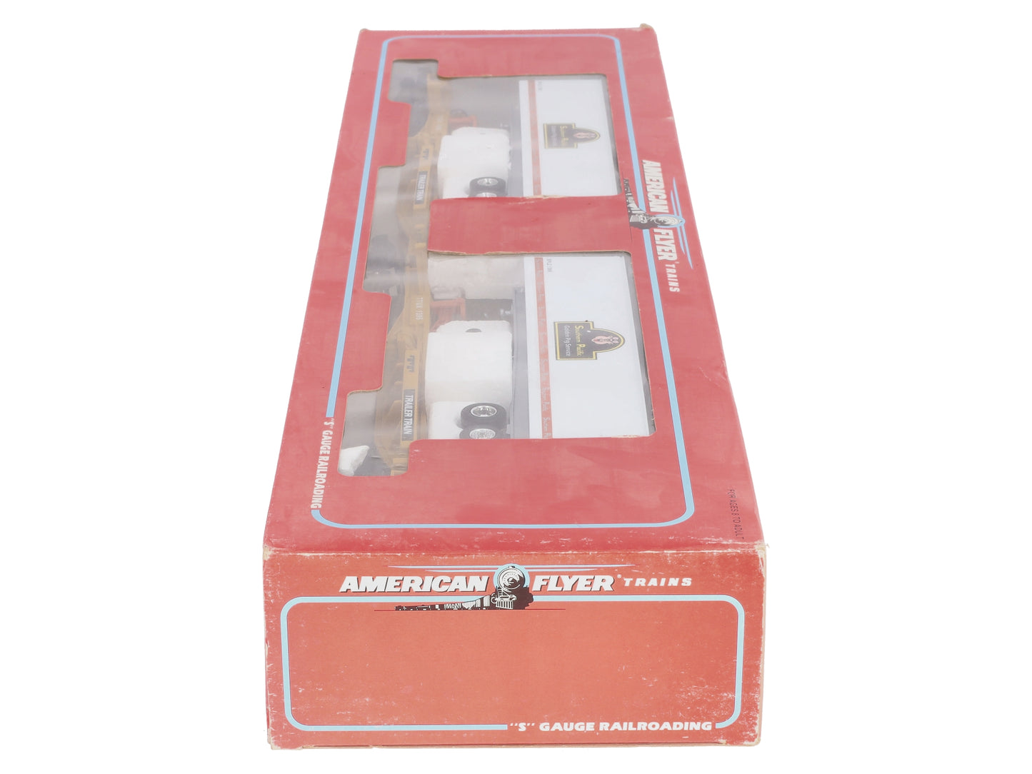 American Flyer 6-48493 S Scale Southern Pacific T.T.U.X Flatcar With Trailers NIB