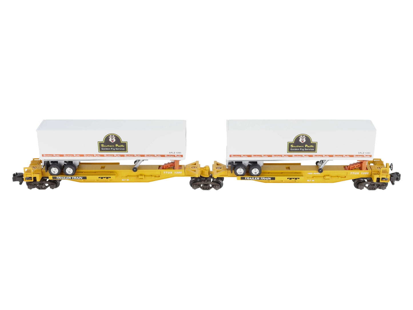 American Flyer 6-48493 S Scale Southern Pacific T.T.U.X Flatcar With Trailers NIB