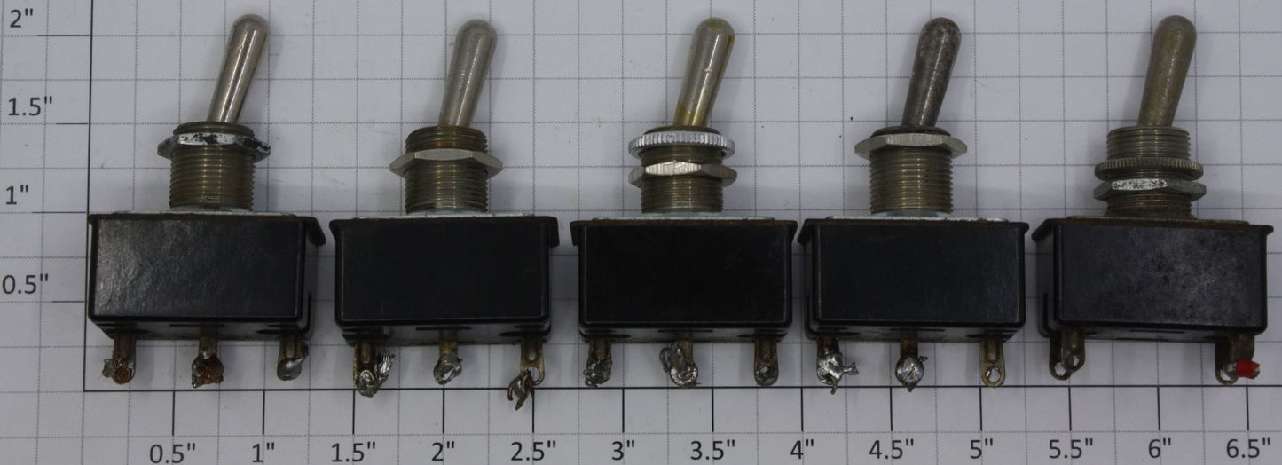 Acme 1001-02 SPDT Toggle Switch with Solder Terminals (Bag of 5)
